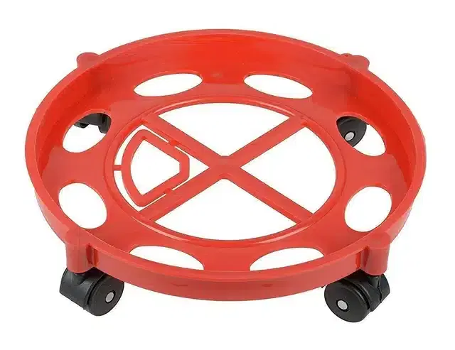 Gas Cylinder Trolley with Wheels, Red