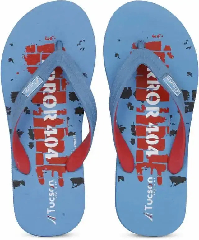 Tucson Rubber Slippers For Mens (Blue, 6) (T192)
