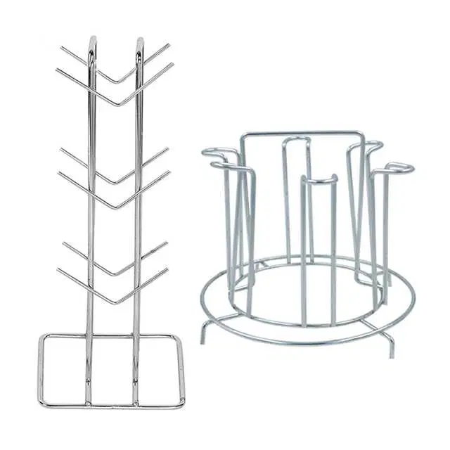 Stainless Steel Cup Stand Cup Holder & Glass Stand For Kitchen, Set of 2, OC-008