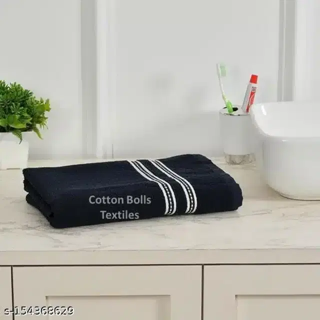 Cotton Bath Towels, Black