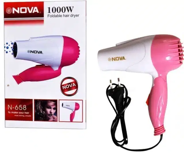 Nova Foldable Hair Dryer, Multicolor, 1000 W
