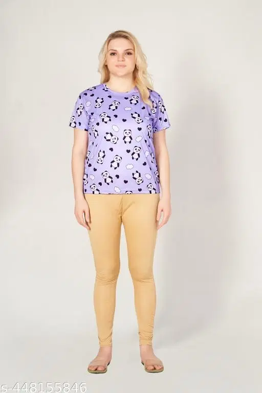Basic T-shirt for Women (Purple, S)