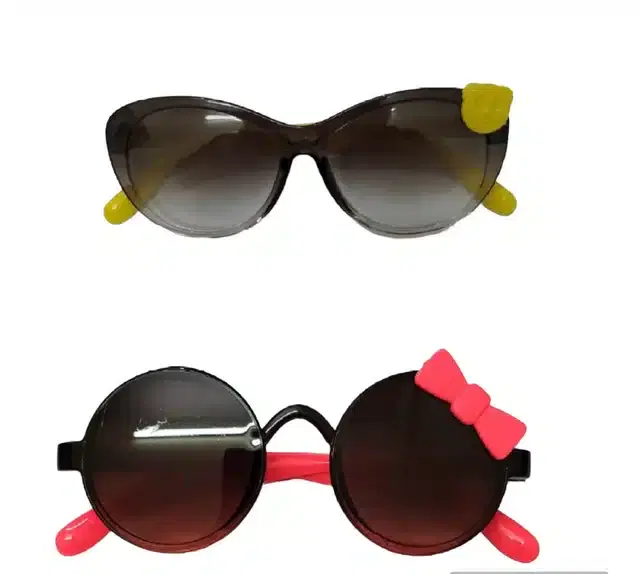 UV Protected Sunglasses for Kids, Pack of 2 (Multicolor, 4-10 Years)