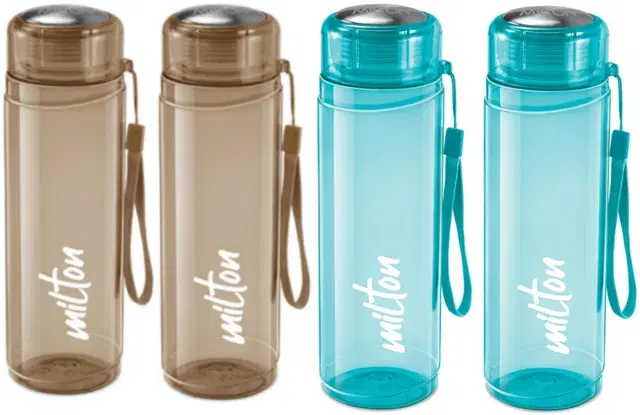 Milton Plastic Water Bottles, Pack of 4, Multicolor, 1000 ml