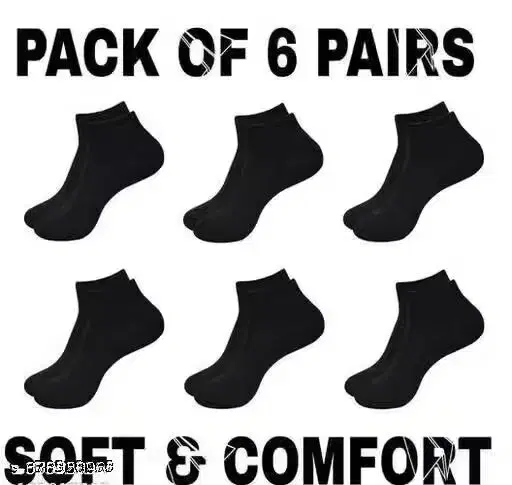 Polyblend Socks for Men, Multicolour, Pack of 4 (Free Size)