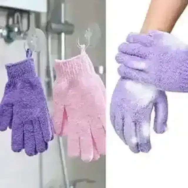 K Kudos Body Gloves Bath Scrub Wash Mitts Skin Massage Sponge Cleansing Dead Skin Brush Scrub Luxury Spa Loofah