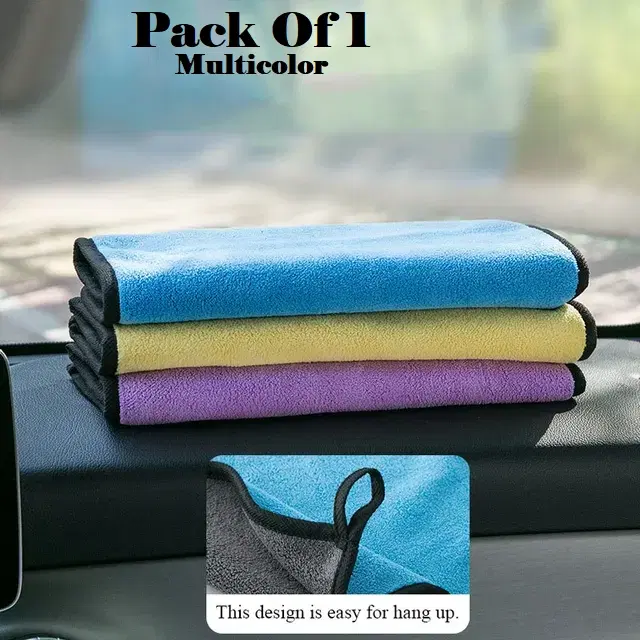 Microfiber Thick Lint & Streak-Free Multipurpose Cleaning Clothes, Multicolor, Pack of 1