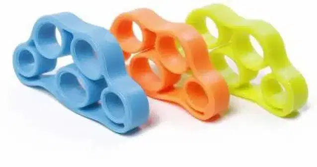 Silicone Finger Exerciser, Multicolor, Pack of 3