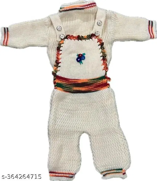 Woolen Clothing Set for Boys (0-3 Months, Peach)