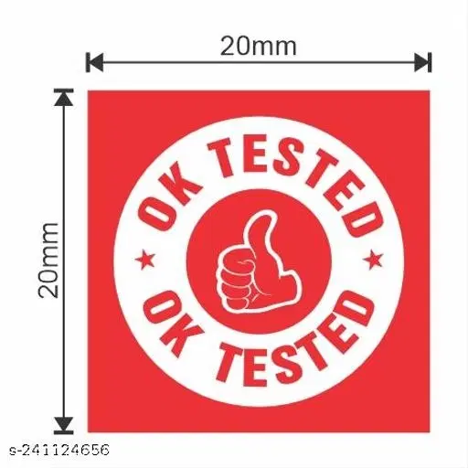 Ok Tested Stickers, Multicolor, 2 cm, Pack of 500
