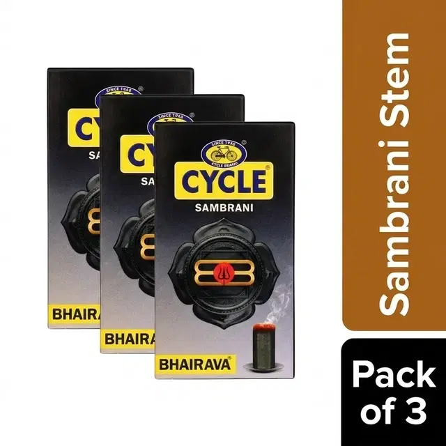 Cycle Pure Sambrani Stem Bhairava Fragrance 3X14 Pcs - Pack of 3