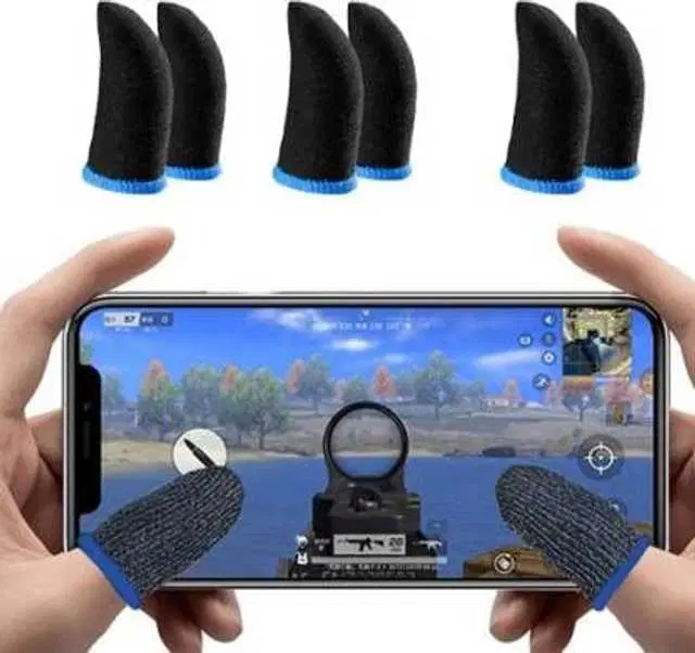 Pubg Gaming Anti-Slip Thumb Multi Color Finger Shelves, Pack Of 6, Multicolor, R-104