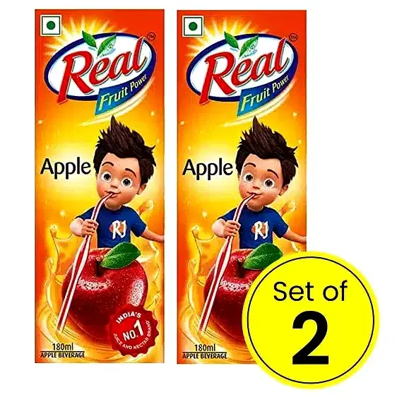 Real Apple Juice 2X180 ml (Set Of 2)