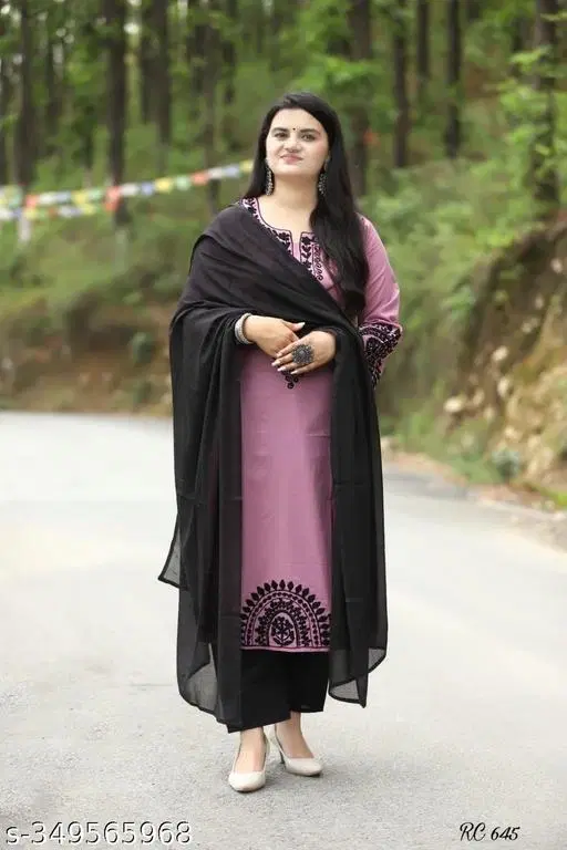 Kurta Set for Women (Pink, XXL)