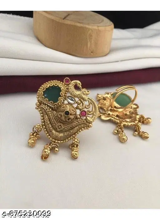 Finger Ring for Women (Gold, Free Size)