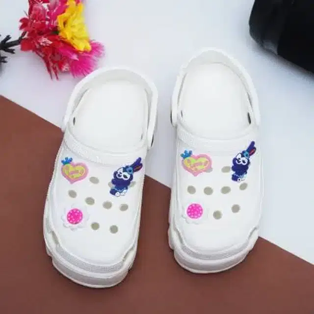 Clogs for Girls & Women (White, 5)