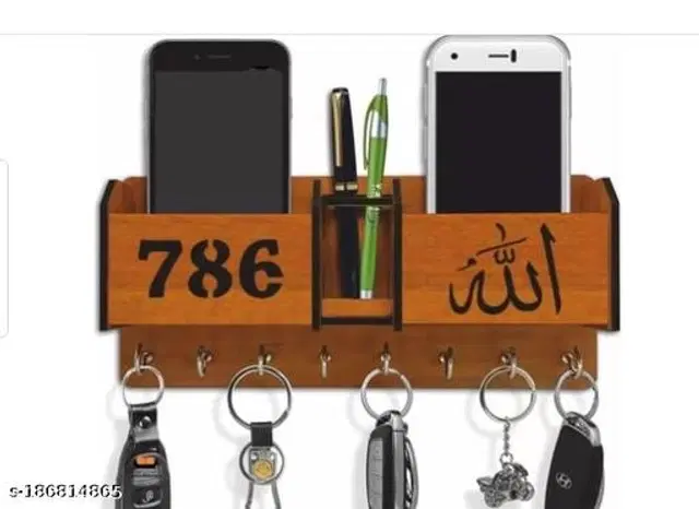 Wooden Key Holder, Brown