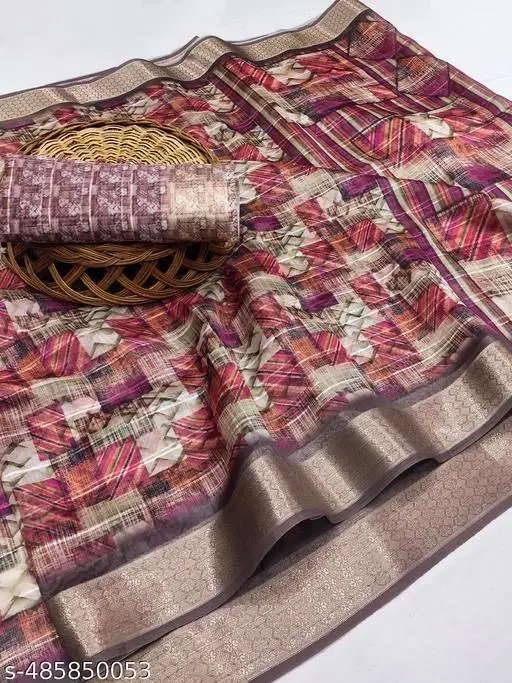 Upada Pattu Printed Ethnic Motif (Black, Free Size)