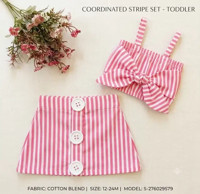 Girls Clothings Set Rayon Pink(12-18M)