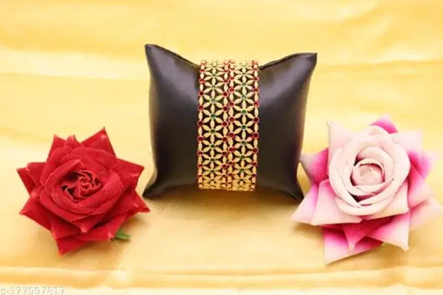 Alloy Bangles for Women, Pack of 2 (Multicolor, 2.8)