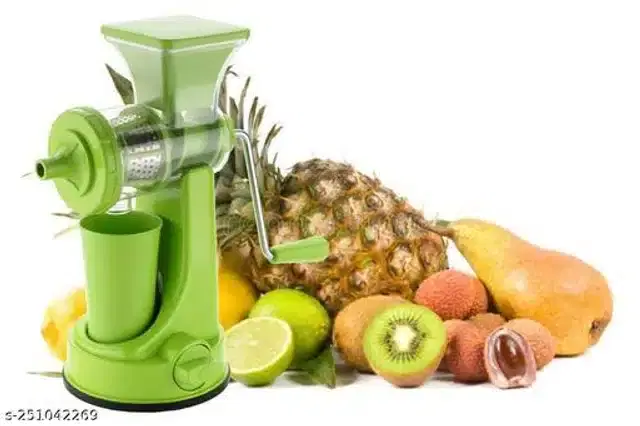 Manual Fruit Vegetable Juicer with Cup & Waste Collector, Assorted, 600 ml