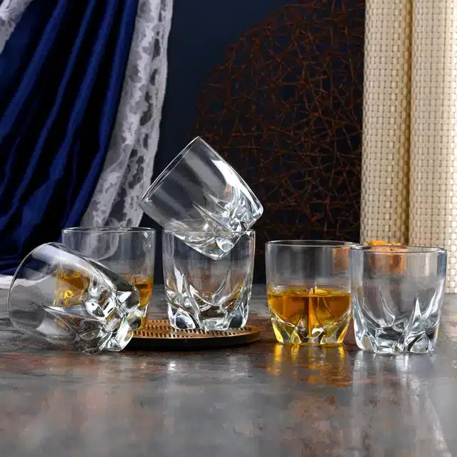 Liquor cum Cocktail Glasses, Transparent, 250 ml, Pack of 6