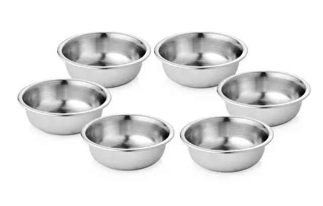 Urban Spoon Allure Stainless Steel Mini Bowl/Katori, Pack Of 6, 200 ml, VIH-6