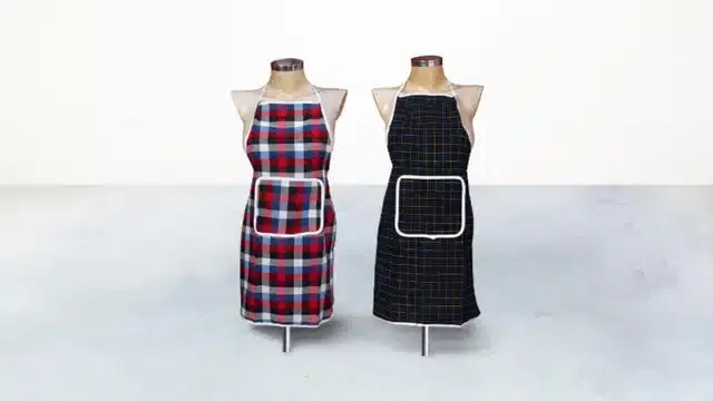 Cotton Kitchen Aprons, Multicolor, Pack of 2