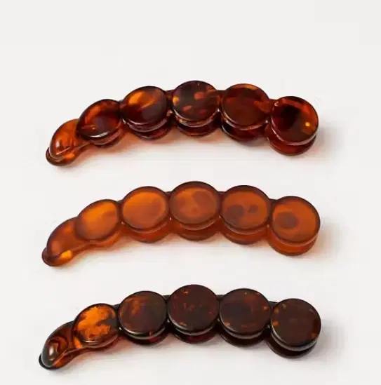 Plastic Hair Claws for Women, Multicolor, Pack of 3