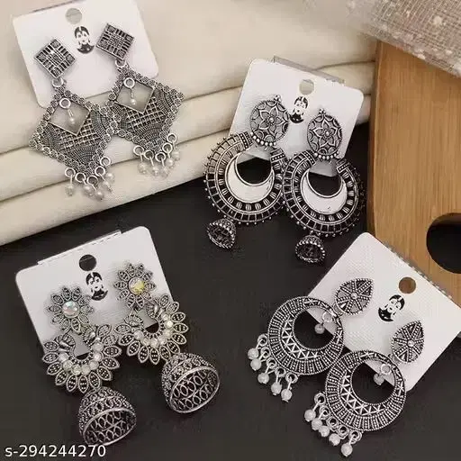 Womens Earrings & Studs Silver Alloy(Free Size)