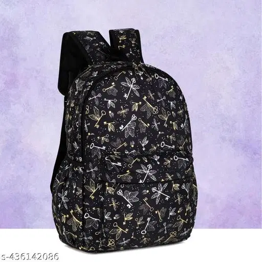 Canvas Backpack Bag, Black