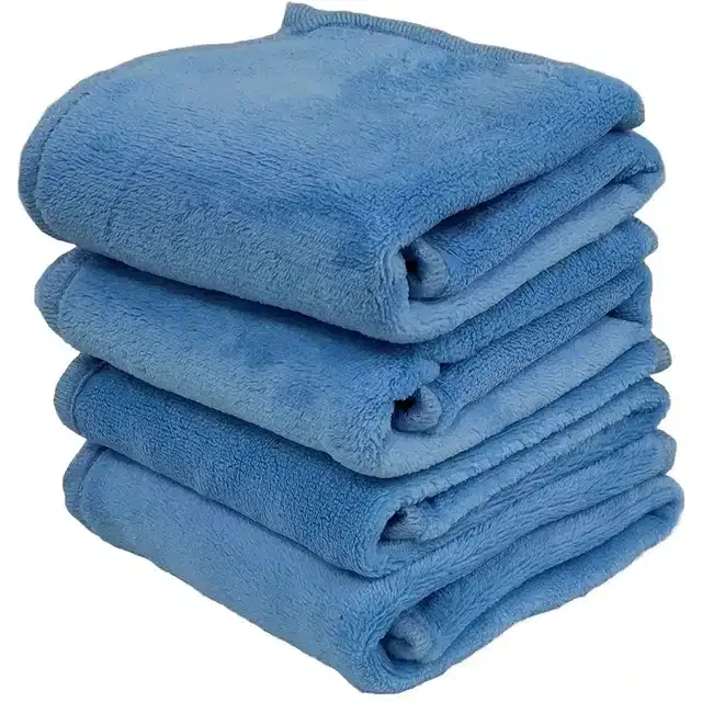 Cotton Hand Towel, Pack of 4, Blue, 40x60 cm