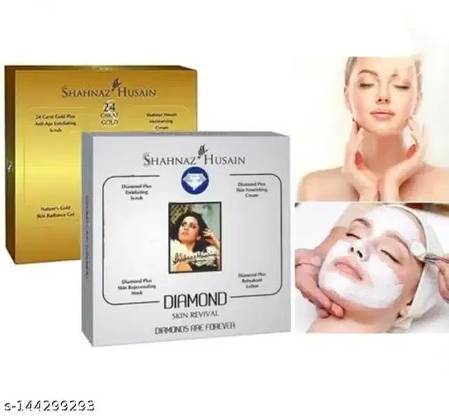 Shahnaz Husain Diamond with Gold Facial Kit, Set of 2