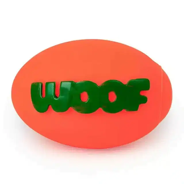 Woof Squeaker Ball Toy for Dogs, Multicolor
