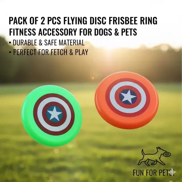 Pack of 2 Pcs Flying Disc Frisibee Ring Fitness Accessory Kit Kit