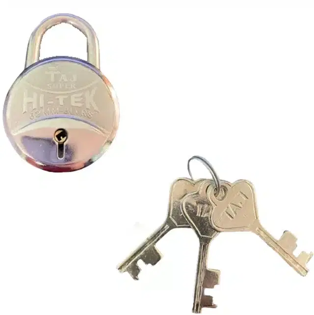 Stainless Steel Door Lock & Key, Silver