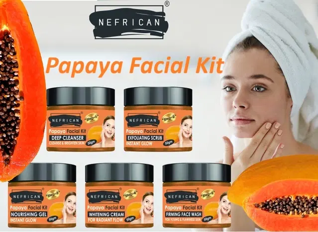 Papaya Fruit Facial Kits, 50 g, Set of 5