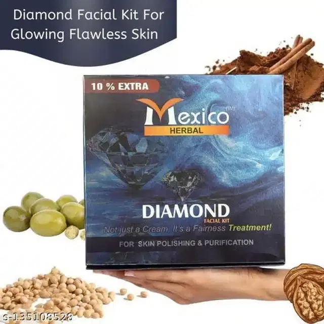 Mexico Herbal Diamond Combo Glow Fairness Facial Kit, 220 g