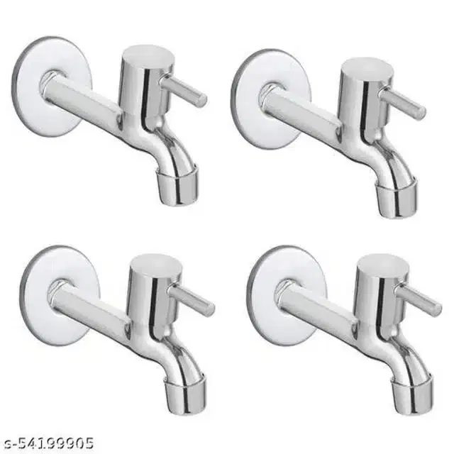 Bathroom Tap, Silver, Pack Of 4