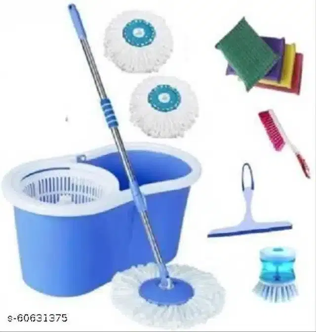 Spin Bucket Mop with Accessories, Assorted, Set of 5