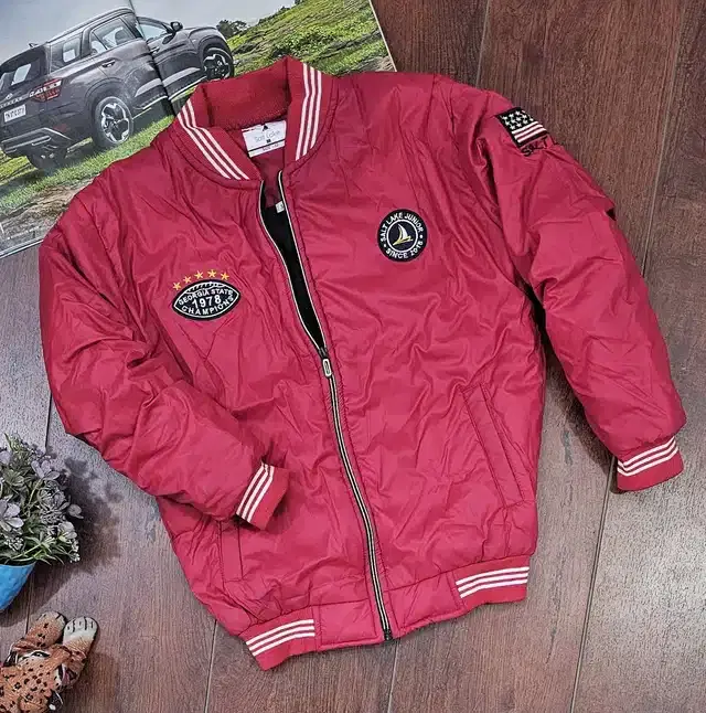 Full Sleeves Jacket for Kids (Red, 24)