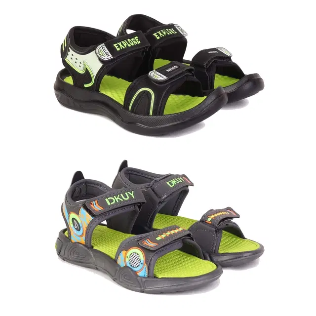 Sandals for Kids, Pack of 2 (Multicolor, 1)