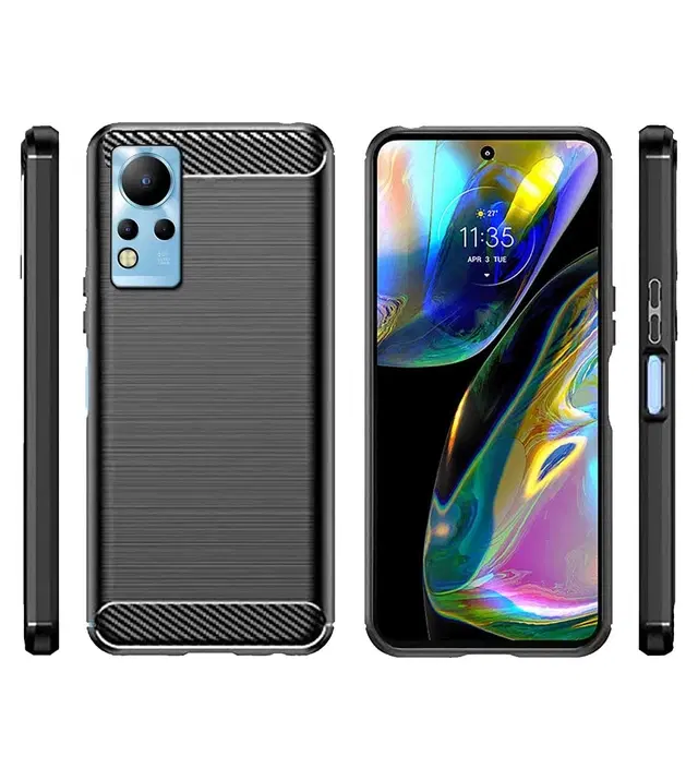 Rubber Mobile Back Cover for Infinix Note 11 (Black)
