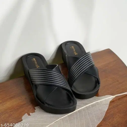 Aerowalk Sandals for Women (Black, 3) Pack of 2