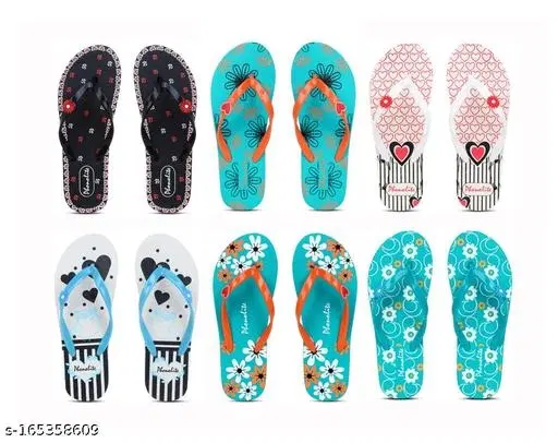 Slippers for Women, Multicolour, Pack of 6 (5)