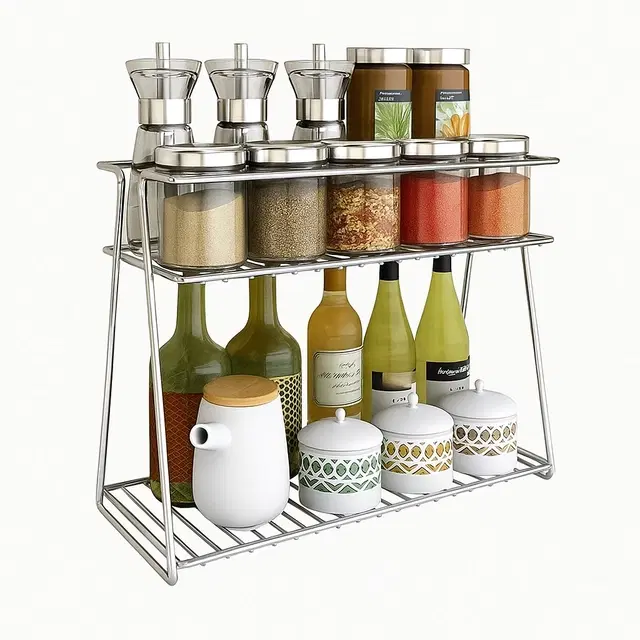 Stainless Steel Spice Rack (Silver)