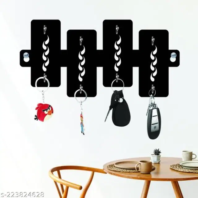 Wooden Key Holder, Black