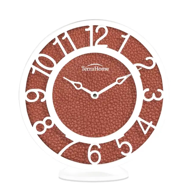 TerraHome Step Paper Dial Mini Wall Clock 8in Printed White Dial