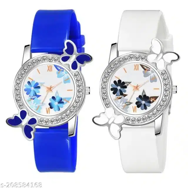 Analog Watch for Women, Pack of 2 (Multicolor)