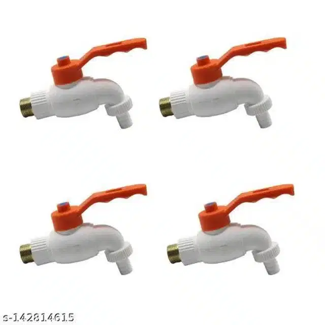 Bathroom Tap, White, Pack Of 4